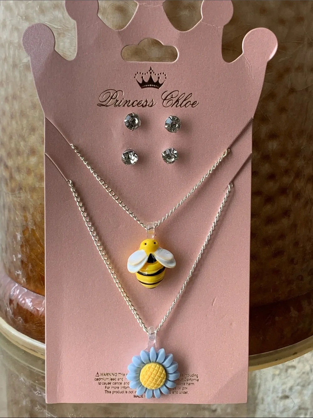 Kids' Bee and Daisy Necklace & Earring Set